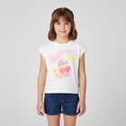 Girls White Logo T-Shirt, 1, hi-res