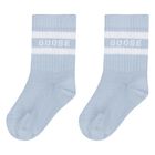 Ivory & Blue Leather Baby Pre Walker Shoes Set, 1, hi-res