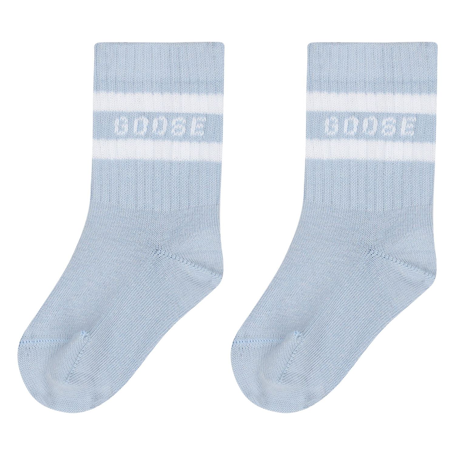 Ivory & Blue Leather Baby Pre Walker Shoes Set, 1, hi-res