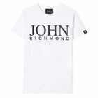 Boys White Logo T-Shirt, 1, hi-res
