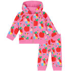 Younger Girls Pink Apple Tracksuit, 1, hi-res