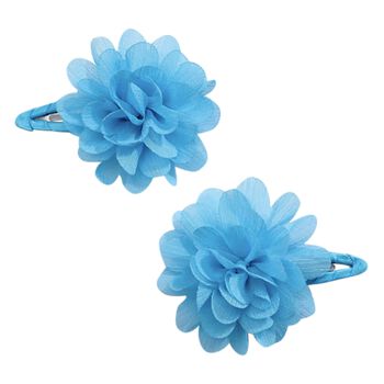 Girls Blue Flower Hairclips ( 2-Pack )