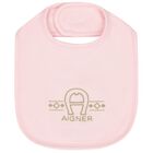 Baby Girls Pink Logo Bib, 3, hi-res