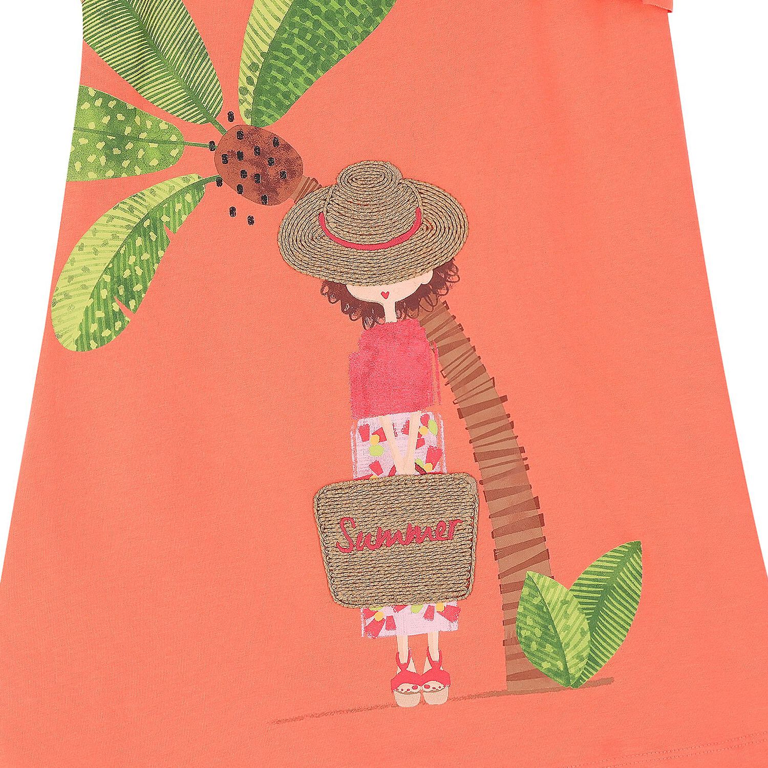 Girls Orange Dress, 4, hi-res