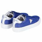 Boys Blue & Silver Trainers, 1, hi-res