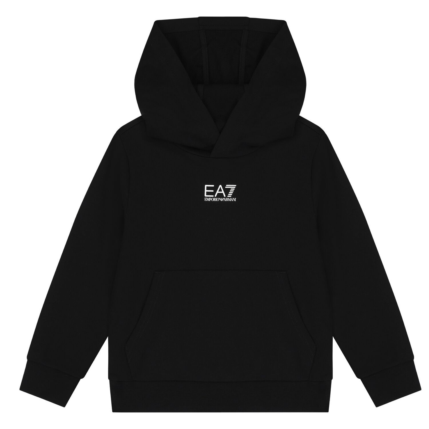 Boys Black Logo Hooded Top, 1, hi-res image number null