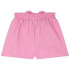 Girls Pink Jacquard Shorts, 1, hi-res