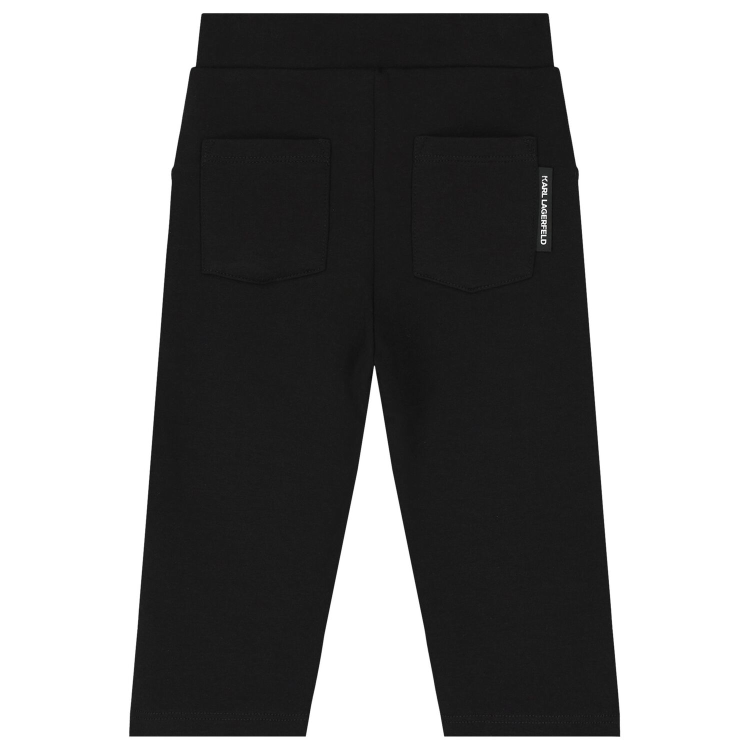 Younger Boys White & Black Logo Trousers Set, 1, hi-res image number null