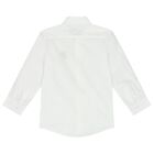 Boys White Logo Shirt, 1, hi-res