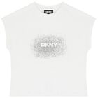 Girls White & Silver Logo T-Shirt, 2, hi-res