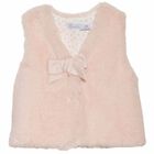 Girls Pink Fur Vest, 1, hi-res