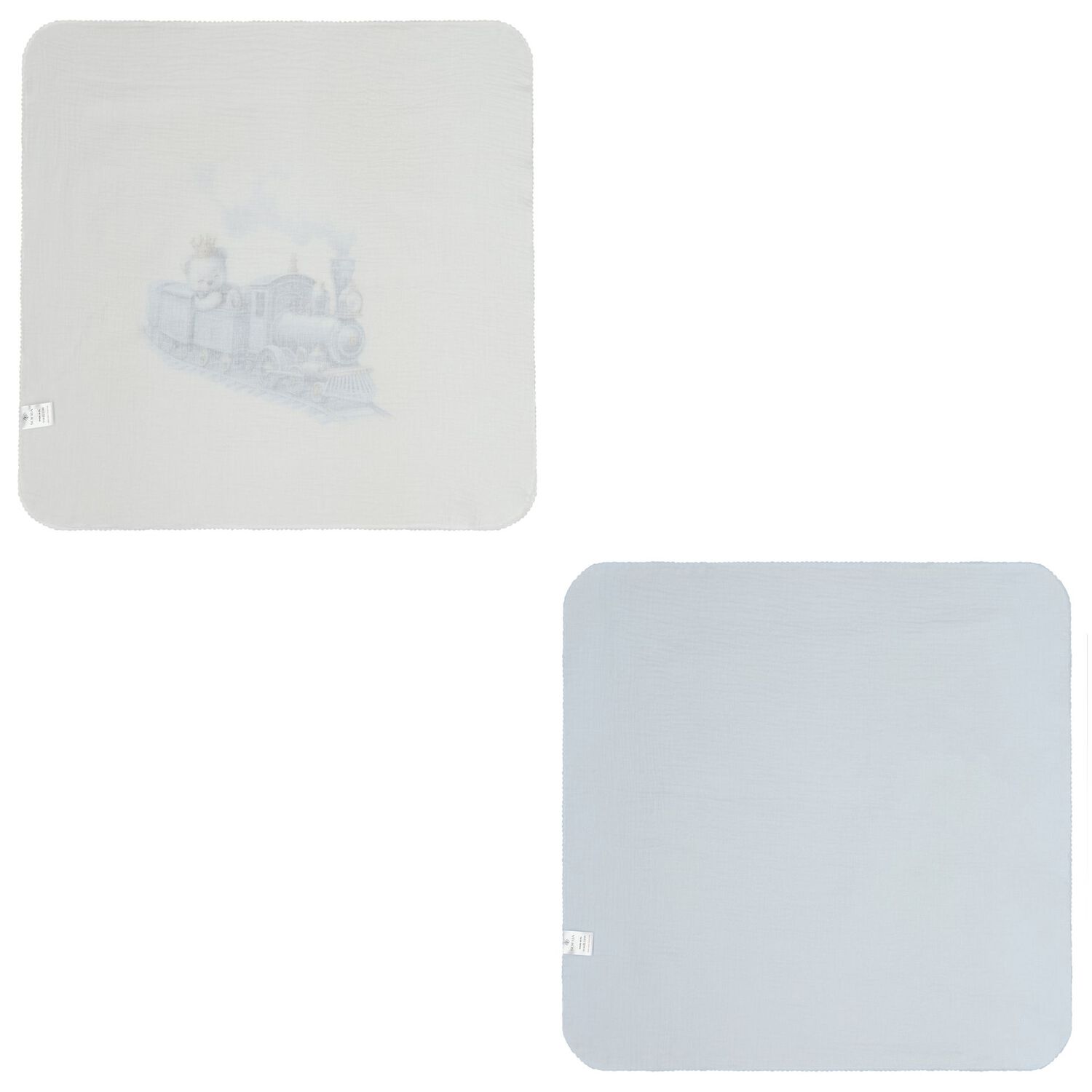 Baby Boys Blue Teddy Bear Muslin Swaddles ( 2-Pack ), 1, hi-res