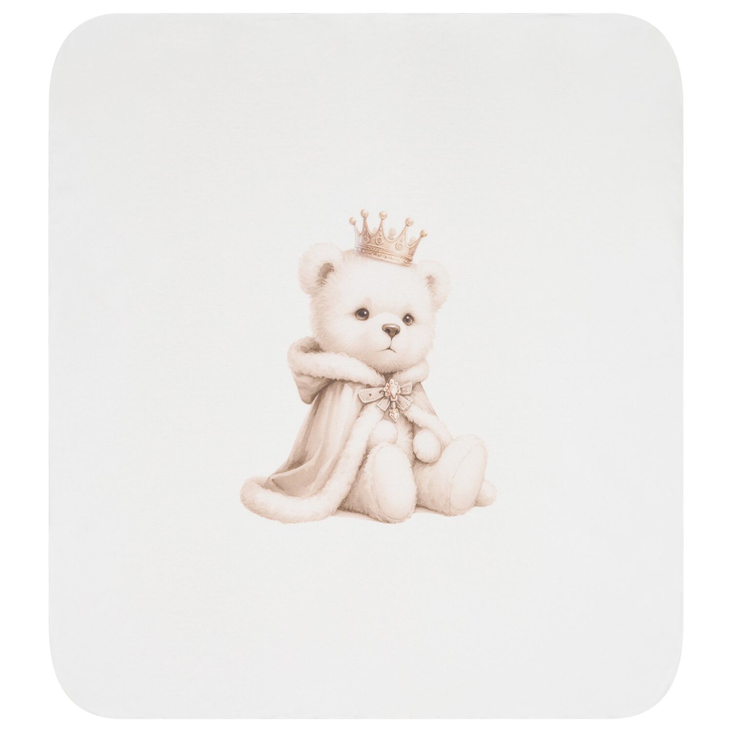 Ivory Teddy Bear Baby Blanket, 1, hi-res