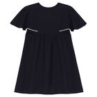 Girls Navy Logo Dress, 2, hi-res