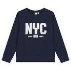 Boys Navy Blue Tracksuit, 1, hi-res