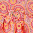 Girls Pink & Orange Circle Jacquard Dress, 4, hi-res