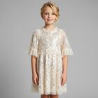Girls Ivory Sequin & Tulle Dress, 1, hi-res