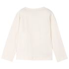 Girls Ivory Long Sleeve Top, 1, hi-res