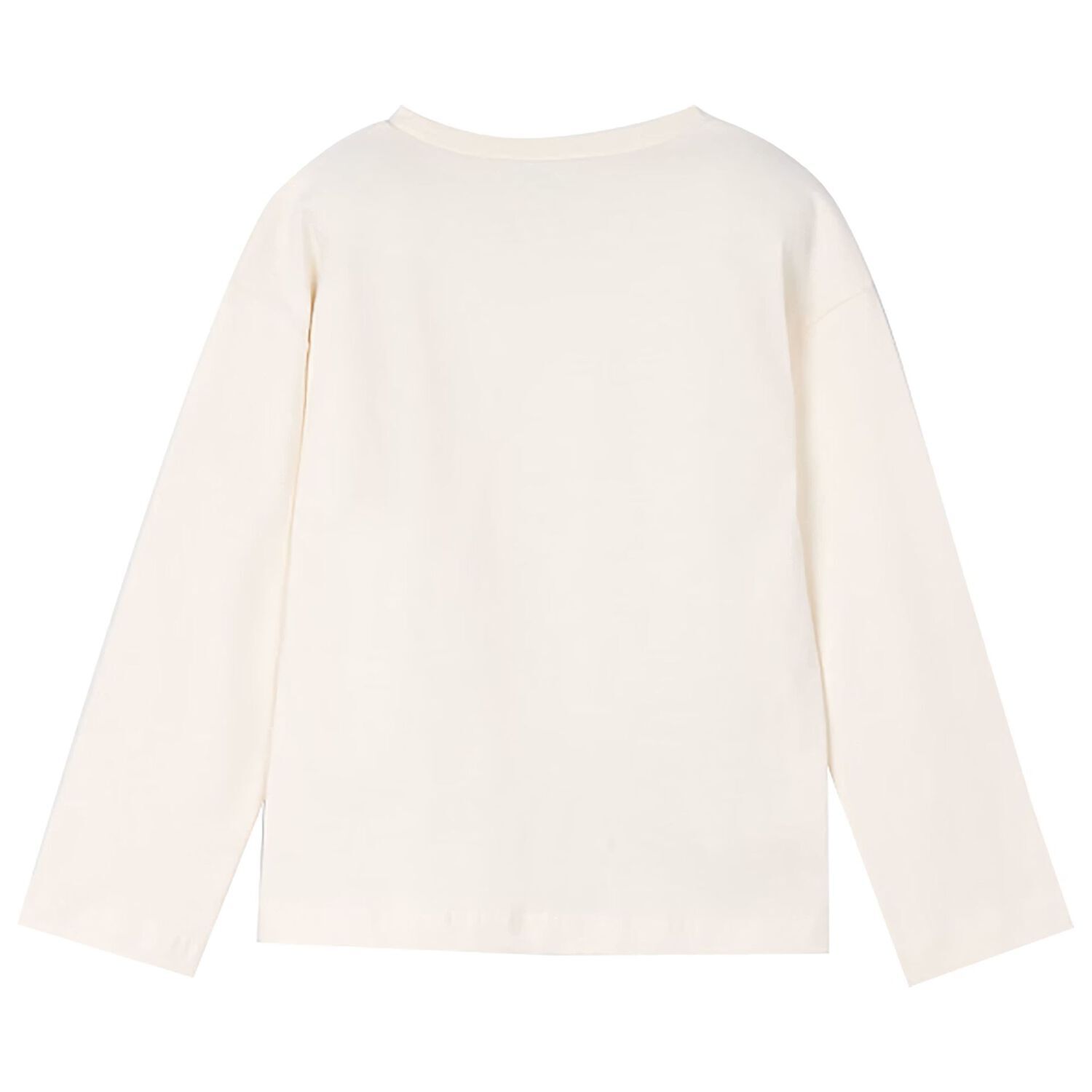Girls Ivory Long Sleeve Top, 1, hi-res