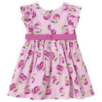Younger Girls Pink Cherry Dress