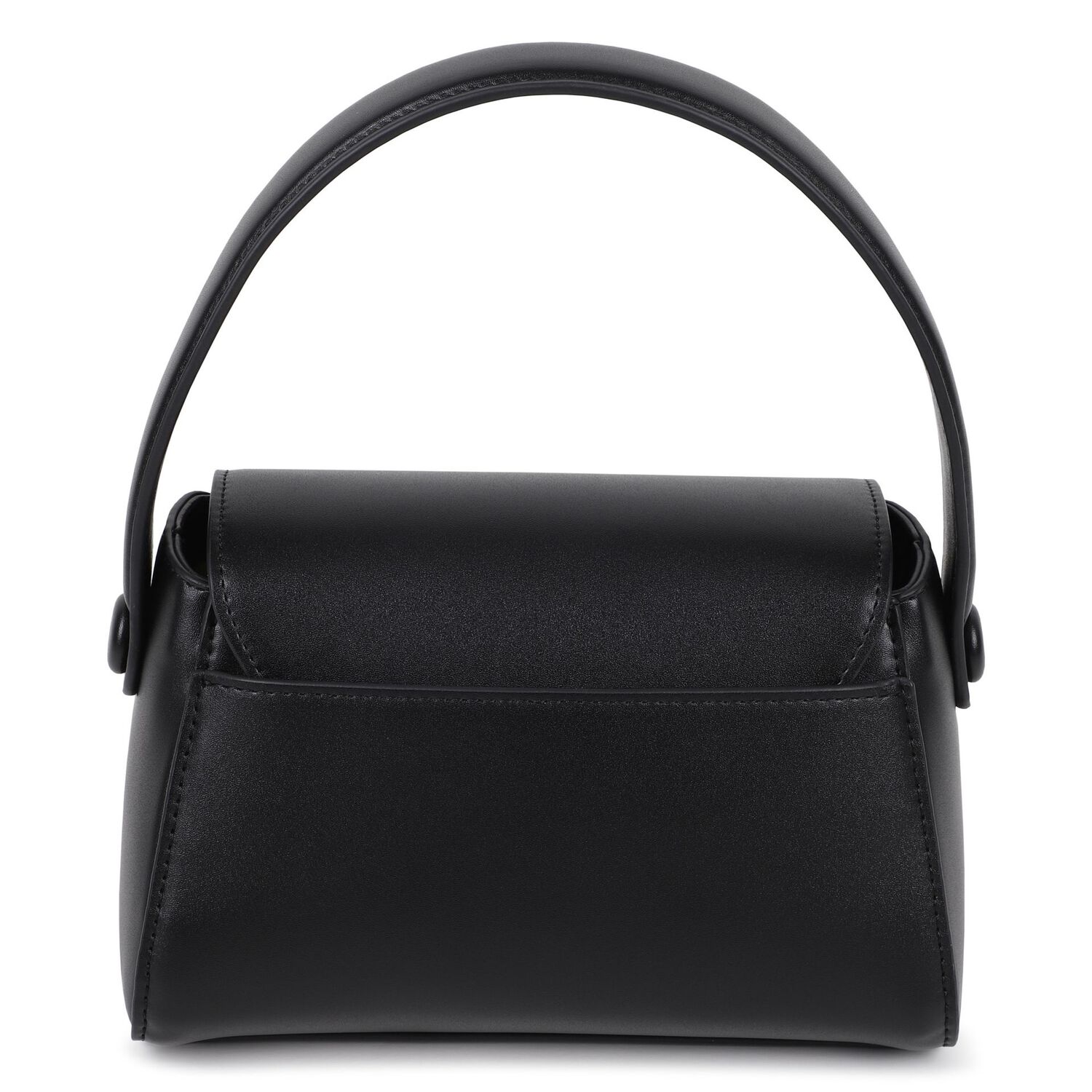 Girls Black Faux Leather Handbag, 1, hi-res