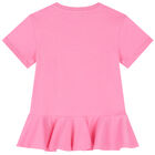 Younger Girls Pink Logo Dress, 1, hi-res