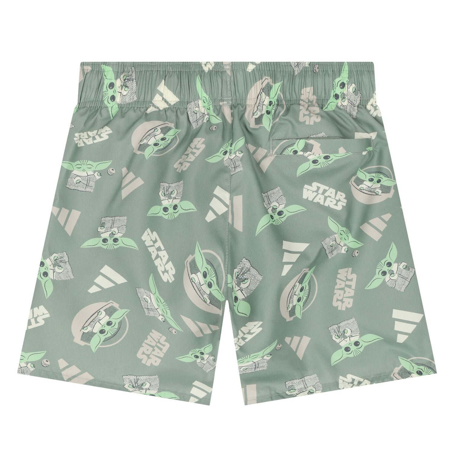Boys Green Logo Star Wars Swim Shorts, 1, hi-res