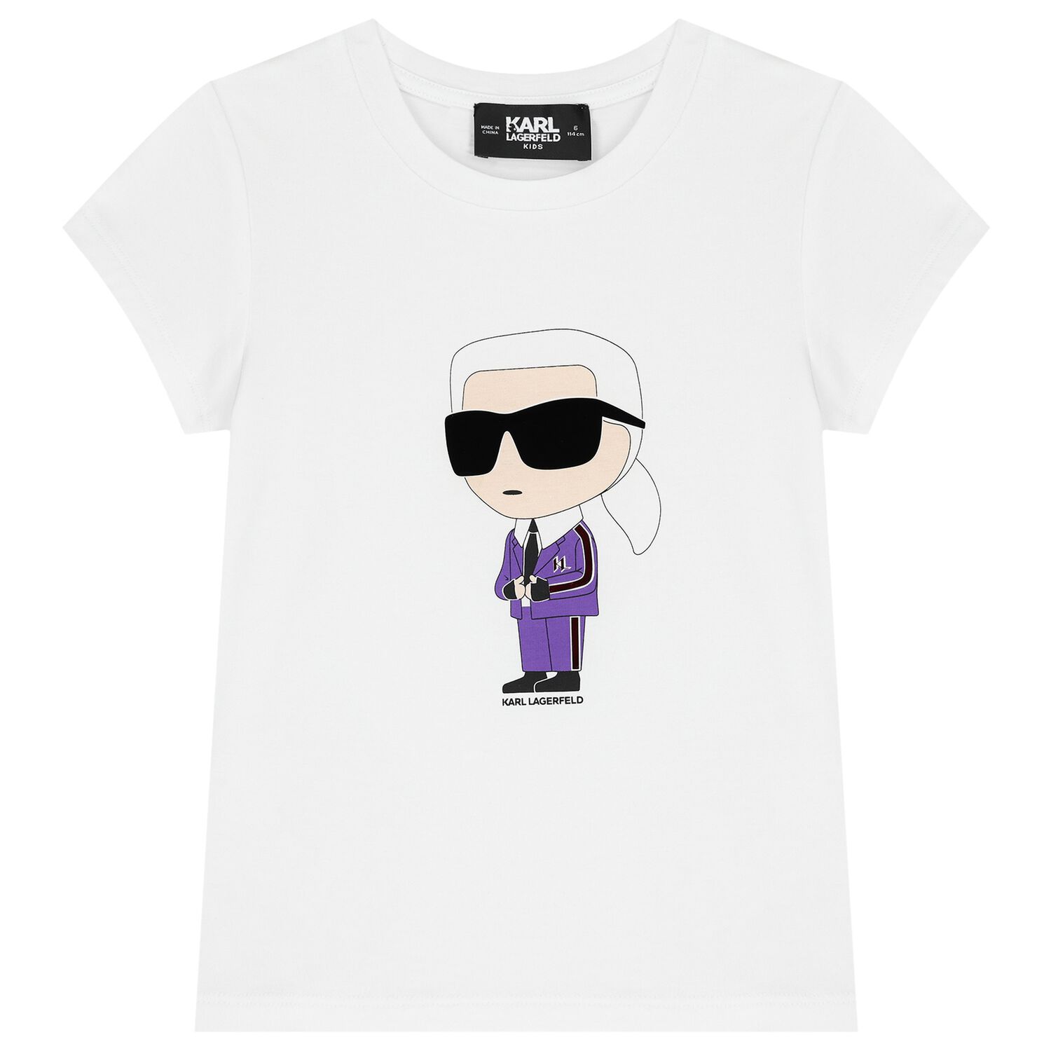 Girls White Ikonik Logo T-Shirt, 2, hi-res image number null