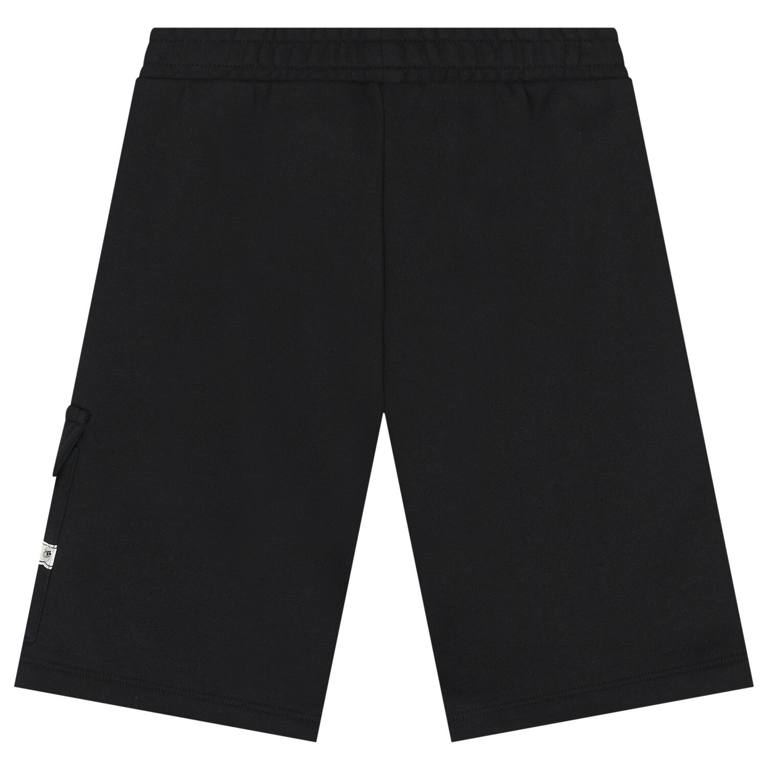 Boys Black Logo Tape Shorts, 2, hi-res