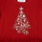 Baby Girls Red Festive Bodysuit Dress, 1, hi-res