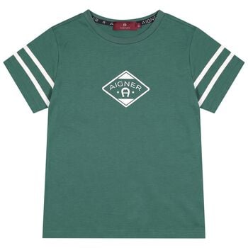 Boys Green Logo T-Shirt