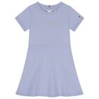 Girls Blue Logo Dress, 2, hi-res