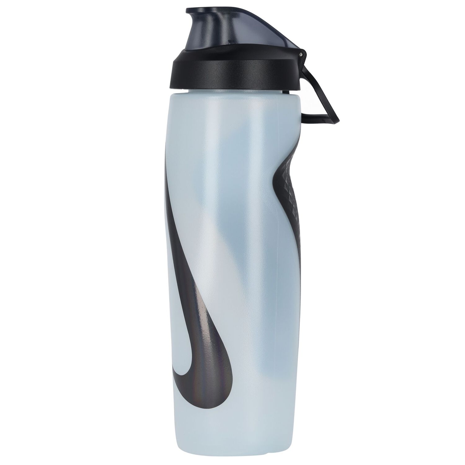 White & Black Logo Water Bottle, 1, hi-res