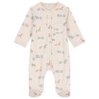 Baby Boys Beige & Blue Babygrows ( 2-Pack ), 2, hi-res