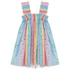 Girls Rainbow Embellished Tulle Dress, 1, hi-res