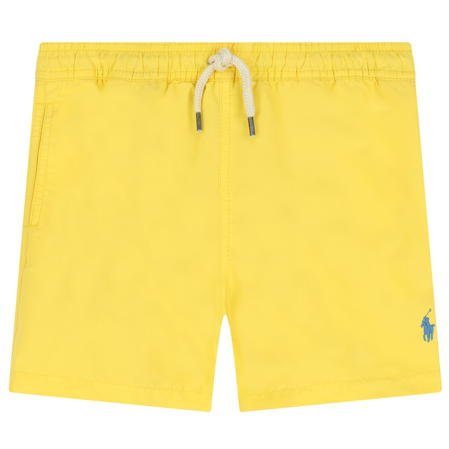 Boys Yellow Logo Swim Shorts, 2, hi-res