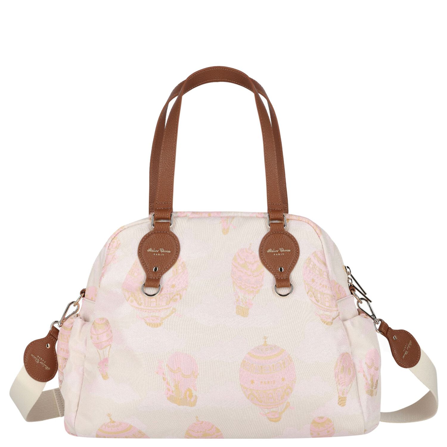 Baby Girls Pink Hot Air Balloon Jacquard Changing Bag, 2, hi-res image number null
