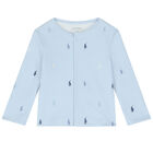 Baby Boys Blue & White Reversible Logo Jacket, 1, hi-res
