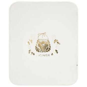 Baby Girls Ivory Logo Bag Blanket