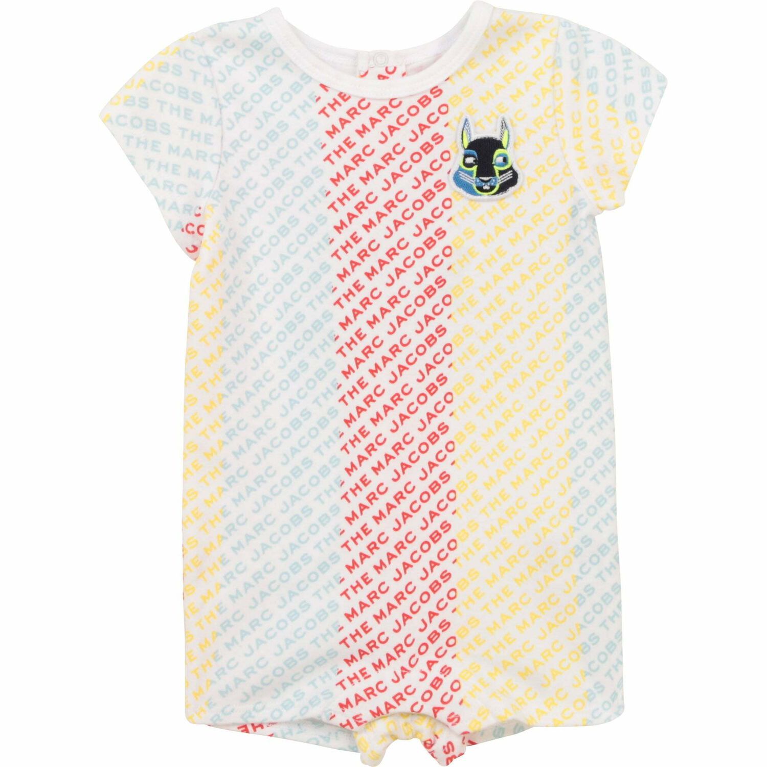 Baby Boys White Logo Romper, 1, hi-res image number null