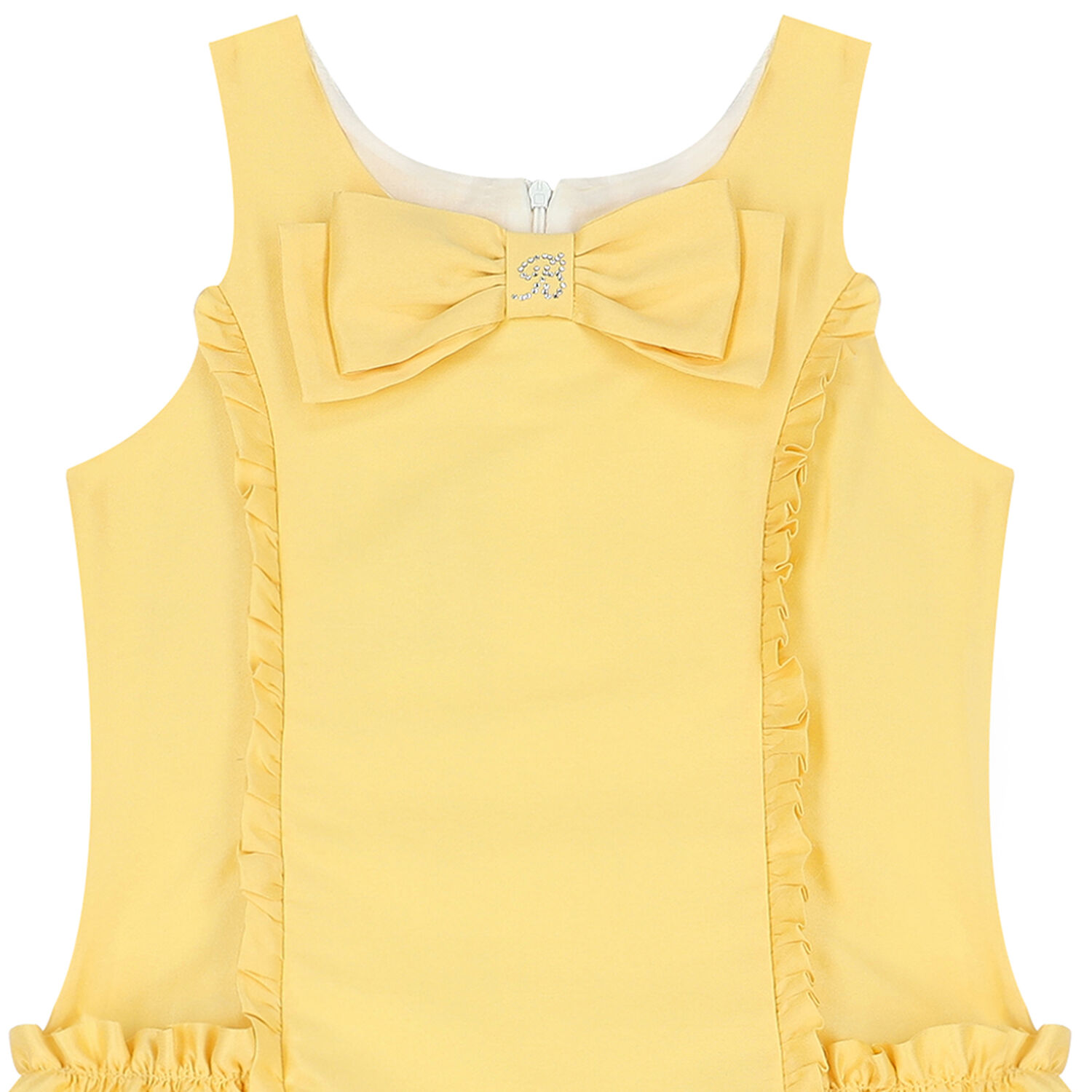 Girls Yellow Ruffled Dress, 1, hi-res