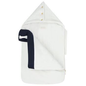 Baby Girls White & Navy Blue Nest