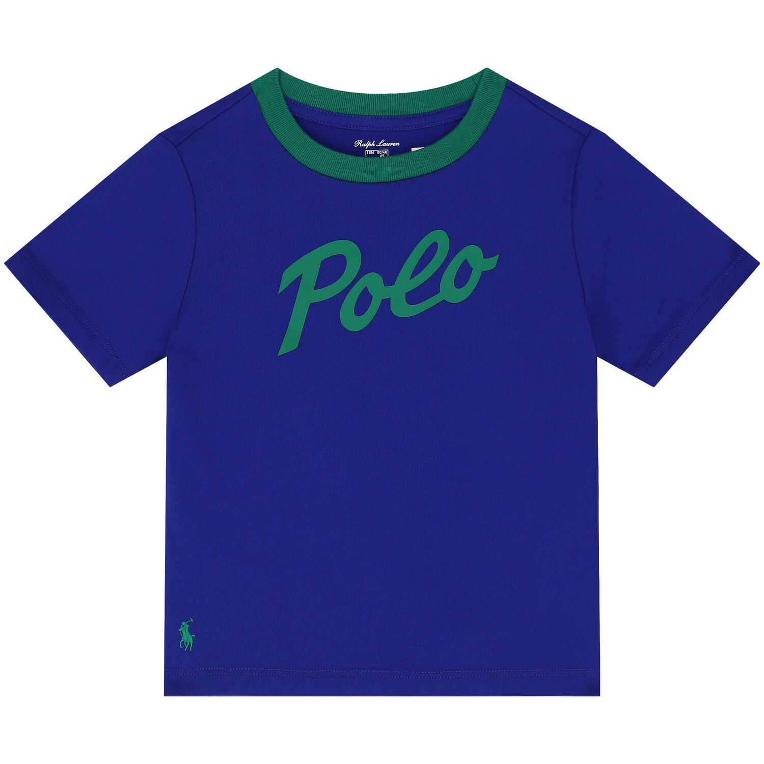 Baby Boys Blue and Green Logo Short Set, 1, hi-res