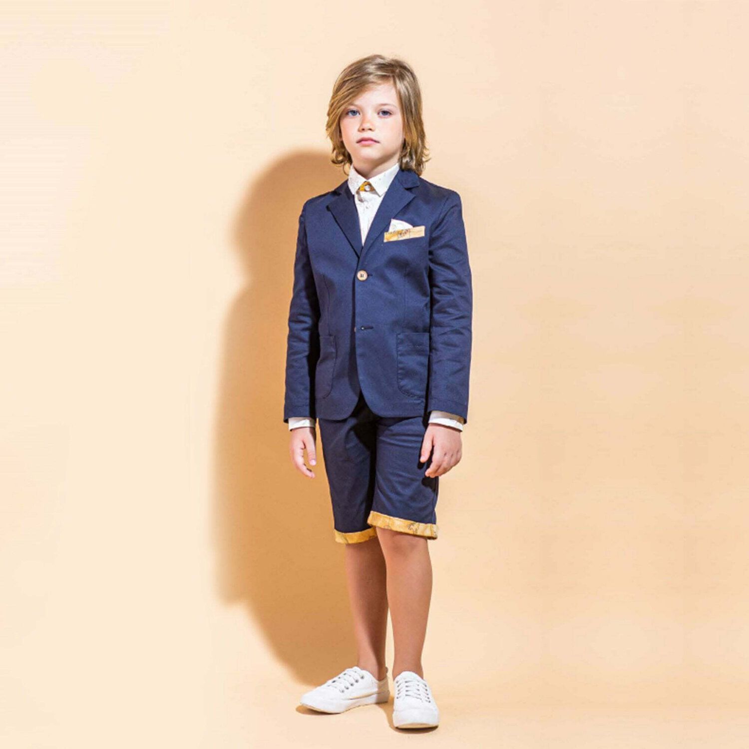 Boys Navy Blue Blazer, 1, hi-res
