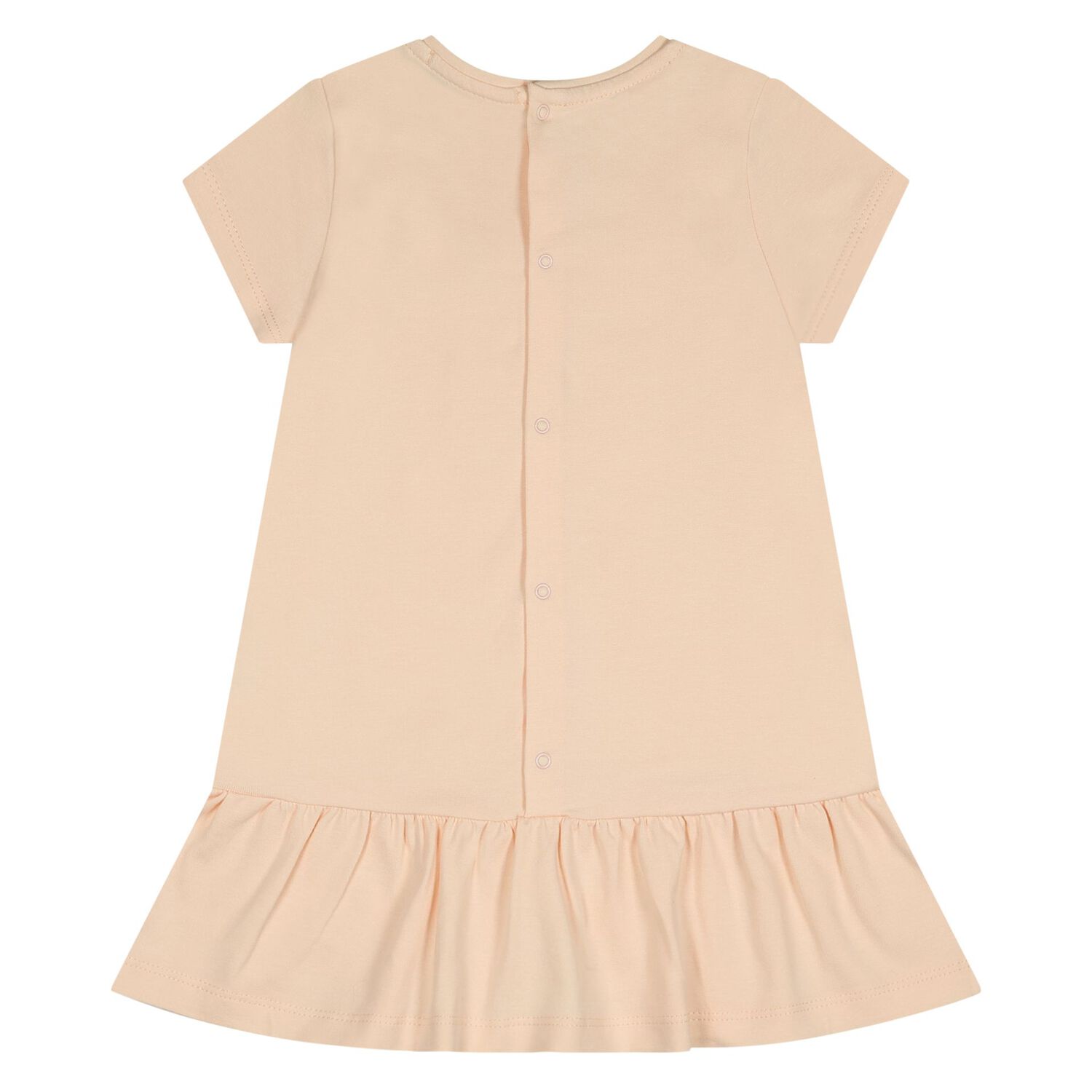 Younger Girls Pink Faux Fur Teddy Bear Dress, 2, hi-res