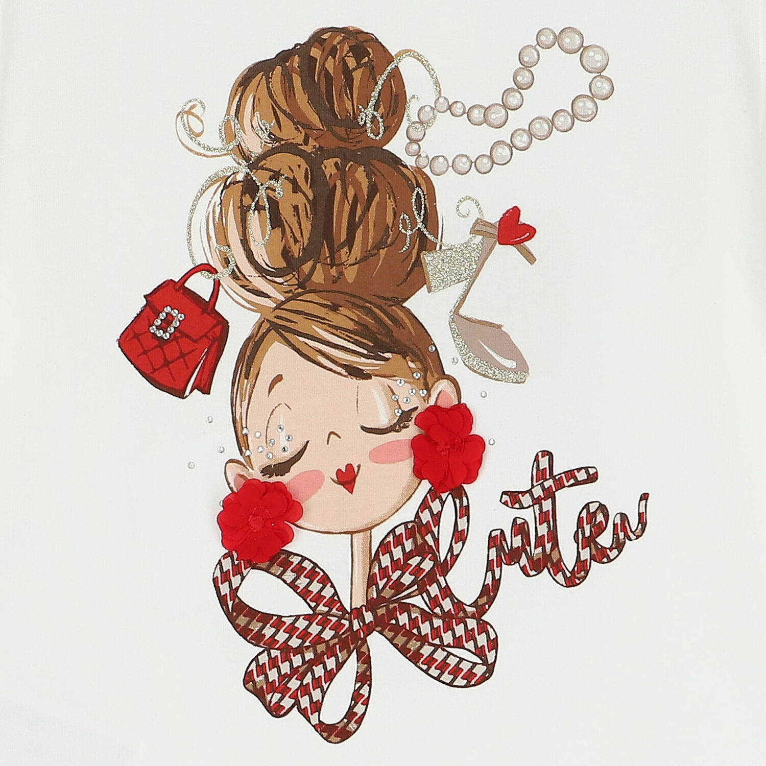 Girls Ivory Long Sleeve Top, 3, hi-res