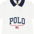 Boys White Logo Polo Shirt, 1, hi-res