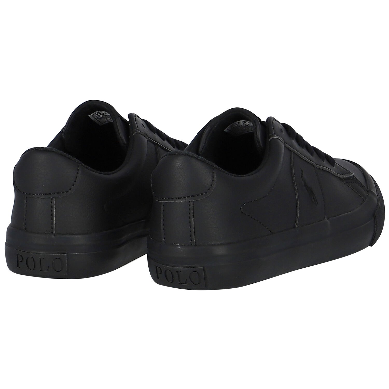 Boys Black Logo Trainers, 1, hi-res