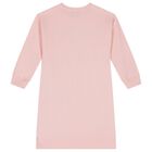 Girls Pink Teddy Bear Logo Dress, 3, hi-res