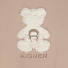 Girls Beige Faux Fur Teddy Bear Sweatshirt, 3, hi-res